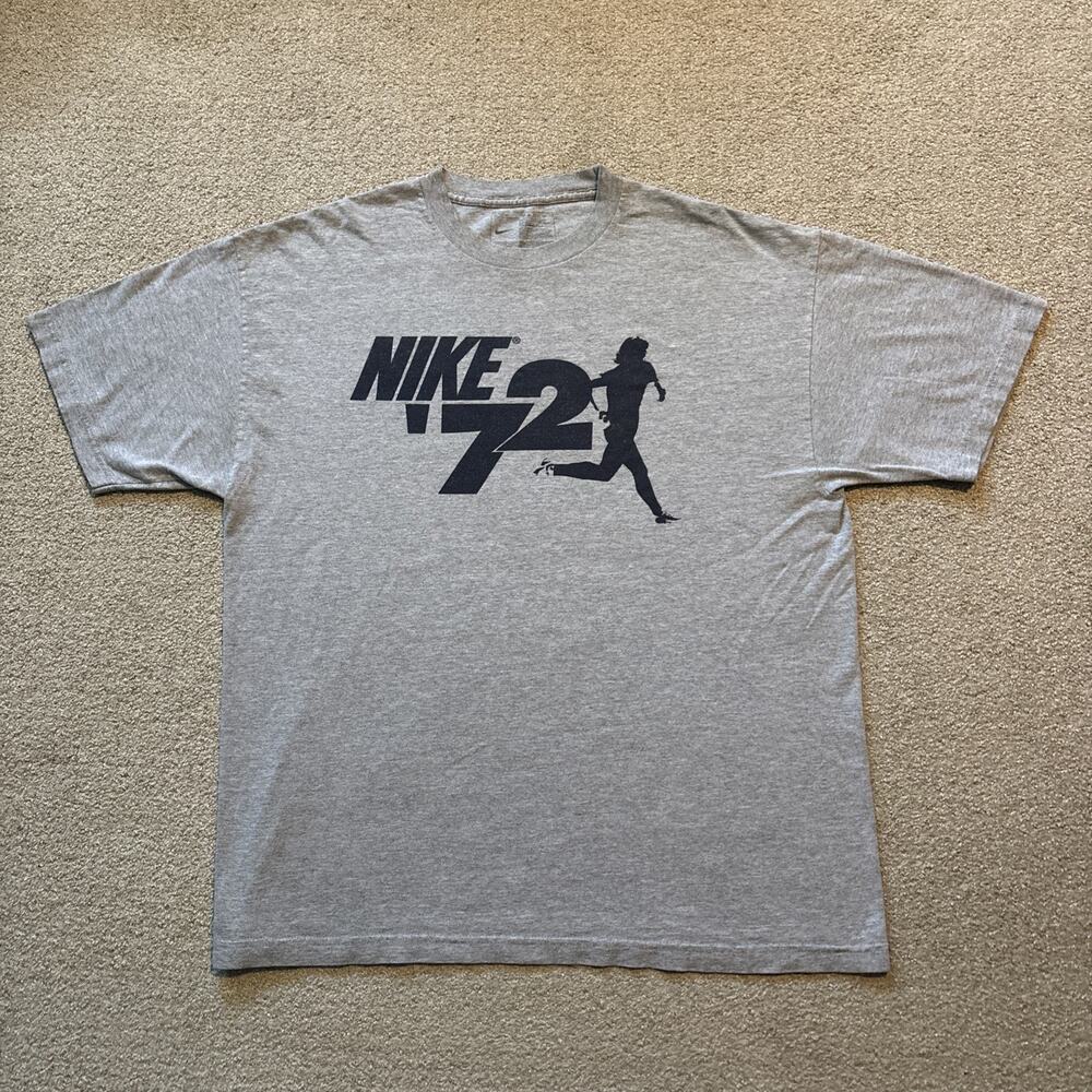 Rare Vintage ‘72 Nike Steve Prefontaine Running Graphic Shirt Men Sz XL